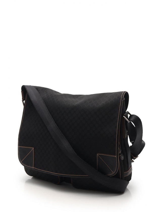 セリーヌ CELINE ショルダーバッグ マカダム柄 黒 茶 キャンバス 
