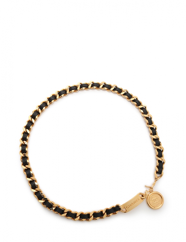 シャネル　チェーンベルト　ゴールド　ブラック CHANEL #apzb シャネル ベルト チェーンベルト ゴールド 黒