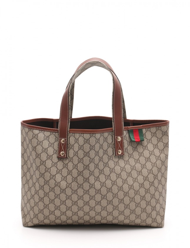 グッチ GUCCI トートバッグ GGスプリーム シェリー ベージュ 茶 211134 