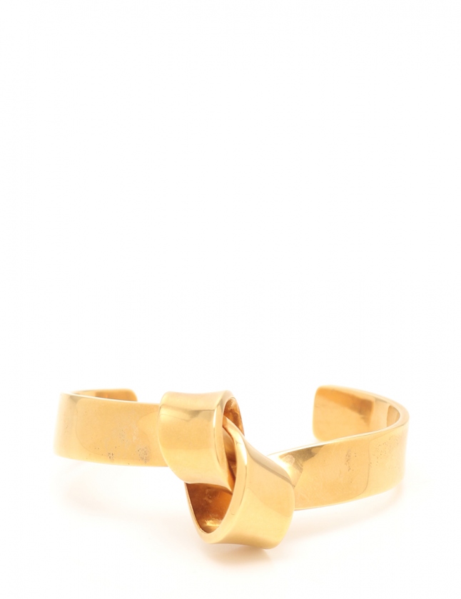 【美品】CÉLINE ゴールド ノット バングル セリーヌ/バングル/ノットエクストラシン/ゴールド/サイズ：C1の