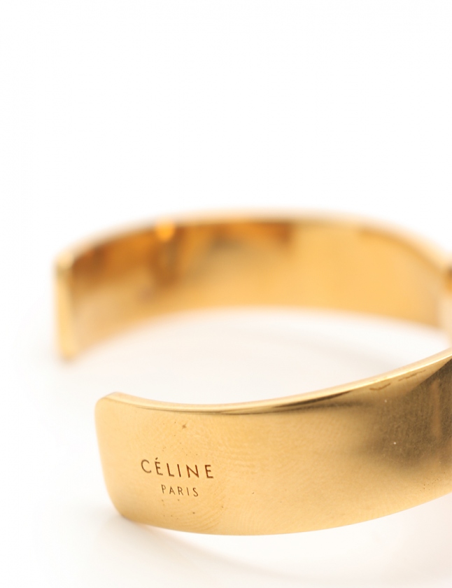 セリーヌ CELINE バングル ノット フラット ゴールド