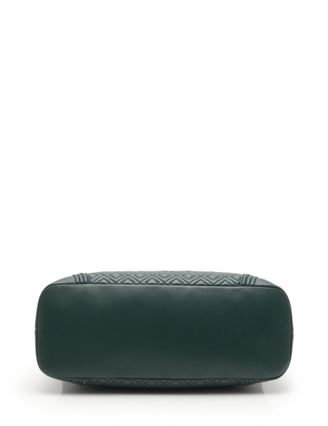 【美品】トリーバーチ＊キルティング ゴールドチェーン レザーグリーン 美品】トリーバーチ＊キルティング ゴールドチェーン レザーグリーン