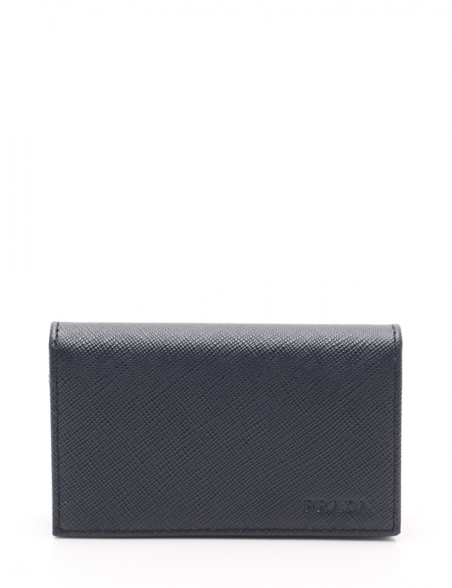 プラダ Prada カードケース 名刺入れ ネイビー 小物 サフィアーノレザー 2mc122 Saffiano メンズ レディース 114 ベクトルパーク