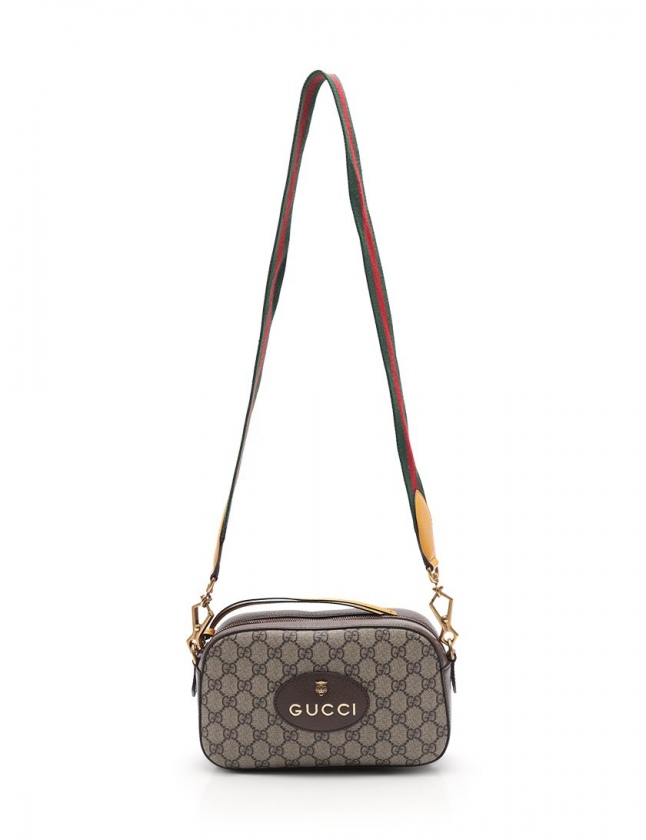 グッチ GUCCI ショルダーバッグ GGスプリーム メッセンジャー グレー 