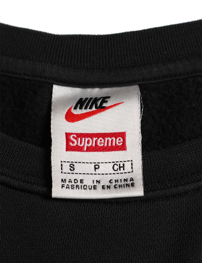 シュプリーム SUPREME × NIKE スウェット トレーナー 黒 白 赤 S