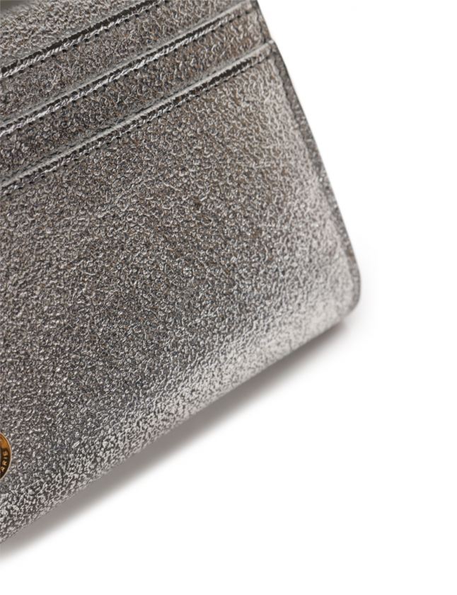 サンローラン パリ SAINT LAURENT PARIS 二つ折り長財布 YSL シルバー