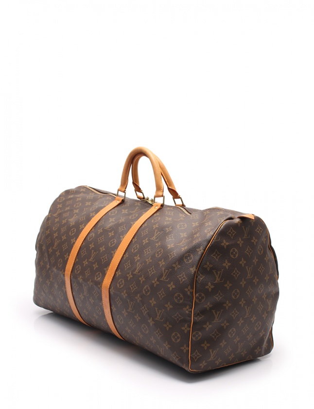 ルイヴィトン ボストンバッグ キーポル60 モノグラム トラベル PVC 革 茶 ルイヴィトン LOUIS VUITTON ボストンバッグ キーポル60