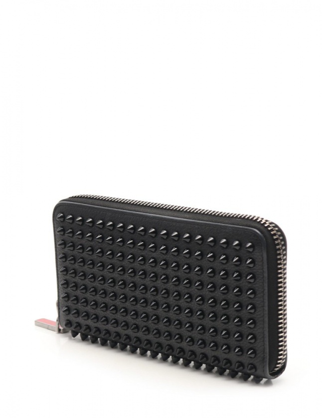クリスチャンルブタン Christian Louboutin ラウンドファスナー長財布 パネトーネ 黒 小物 レザー スパイクスタッズ M Panettone Wallet メンズ 114 ベクトルパーク