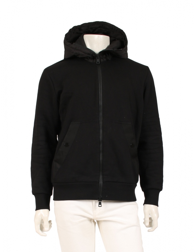 モンクレールジップパーカー モンクレール MONCLER ジップアップパーカー 黒 XL トップス ワン