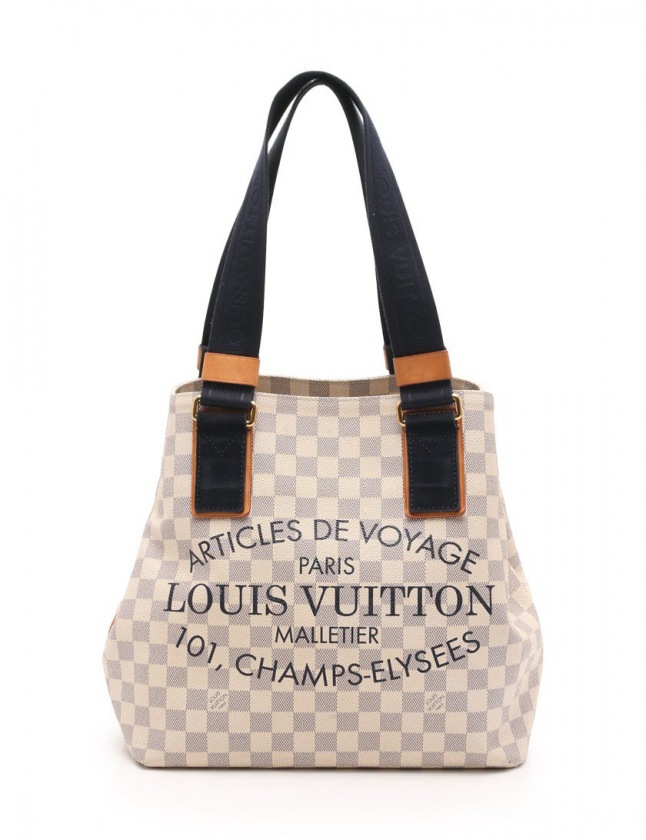 ルイヴィトン Louis Vuitton トートバッグ プランソレイユ カバpm ダミエアズール 白 N Pvc レディース 114 ベクトルパーク