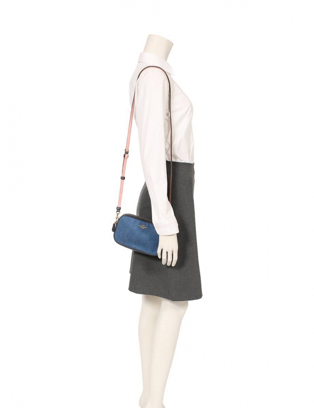 コーチ COACH ショルダーバッグ ネイビー 黒 ピンク 29088 デニム 