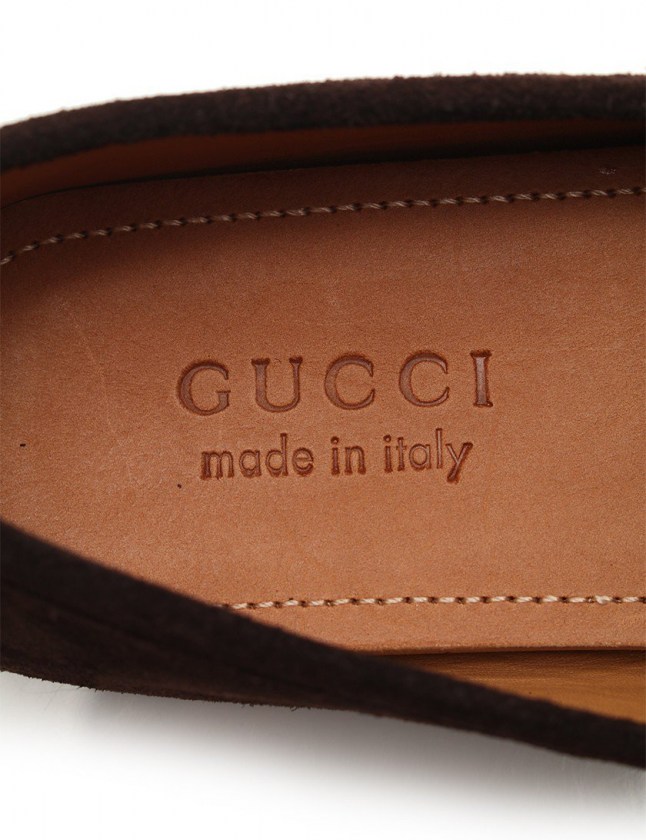 グッチ GUCCI フラットシューズ ホースビット ウェビングライン 