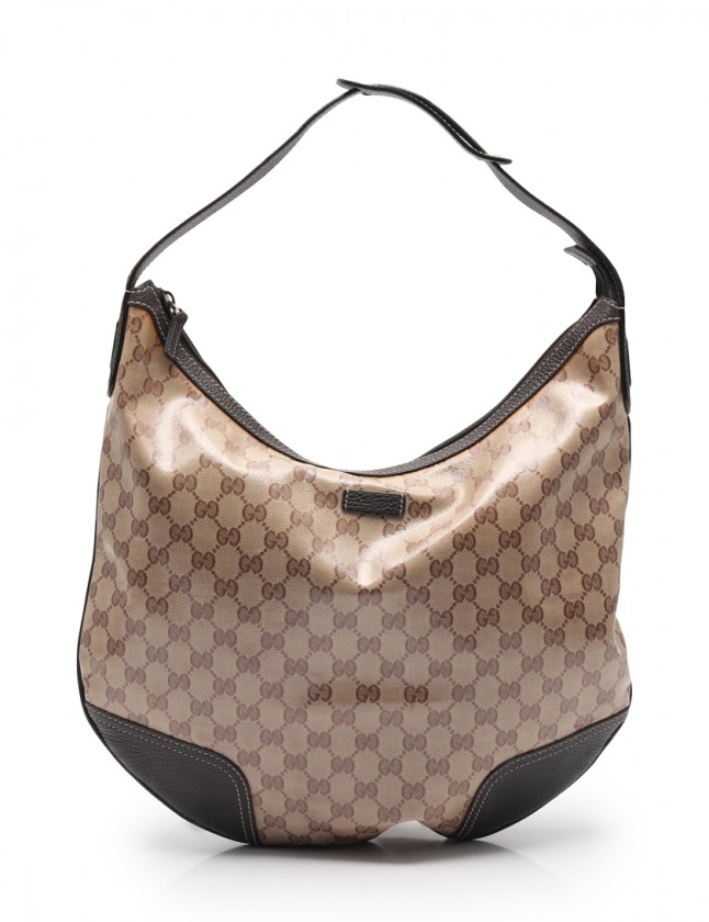 グッチ GUCCI ワンショルダーバッグ GGクリスタル ベージュ ダーク 