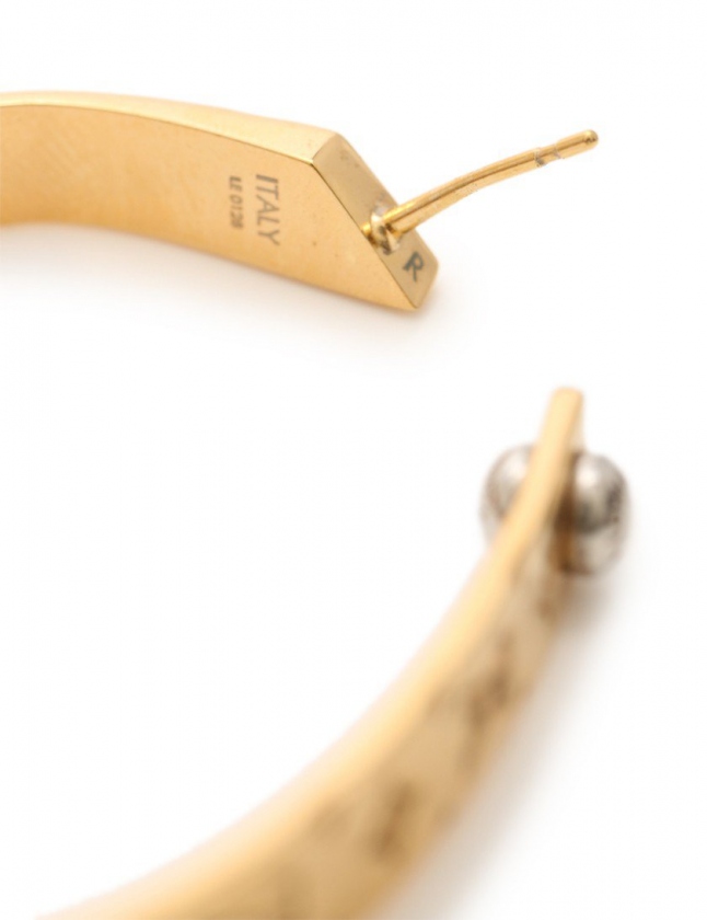 ルイヴィトン LOUIS VUITTON ピアス フープイヤリング ナノグラム  