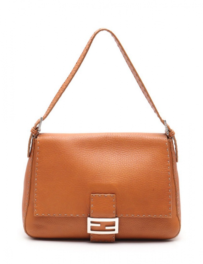 フェンディ FENDI ショルダーバッグ セレリア マンマバケット キャメル