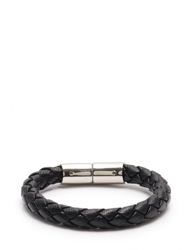 プラダ PRADA ブレスレット 黒 シルバー アクセサリー レザー 2IB144 