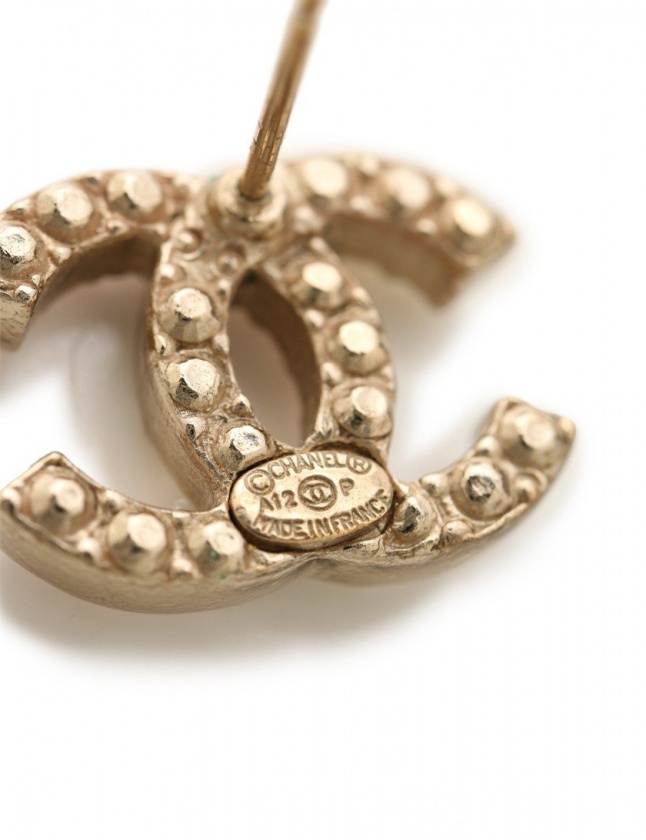 シャネル CHANEL ピアス ココマーク ゴールド アイボリー ピンク アクセサリー ラインストーン フェイクパール A12P レディース