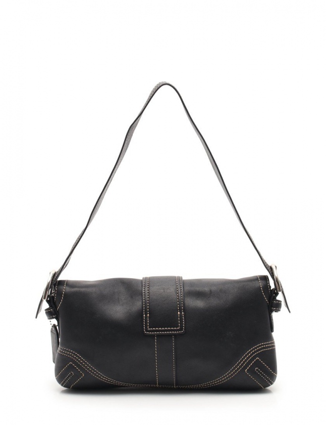 コーチ COACH ワンショルダーバッグ ソーホー デミフラップ 黒 8A05 