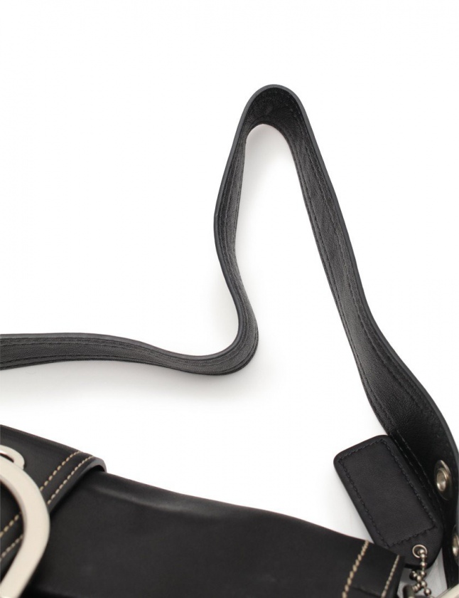 コーチ COACH ワンショルダーバッグ ソーホー デミフラップ 黒 8A05