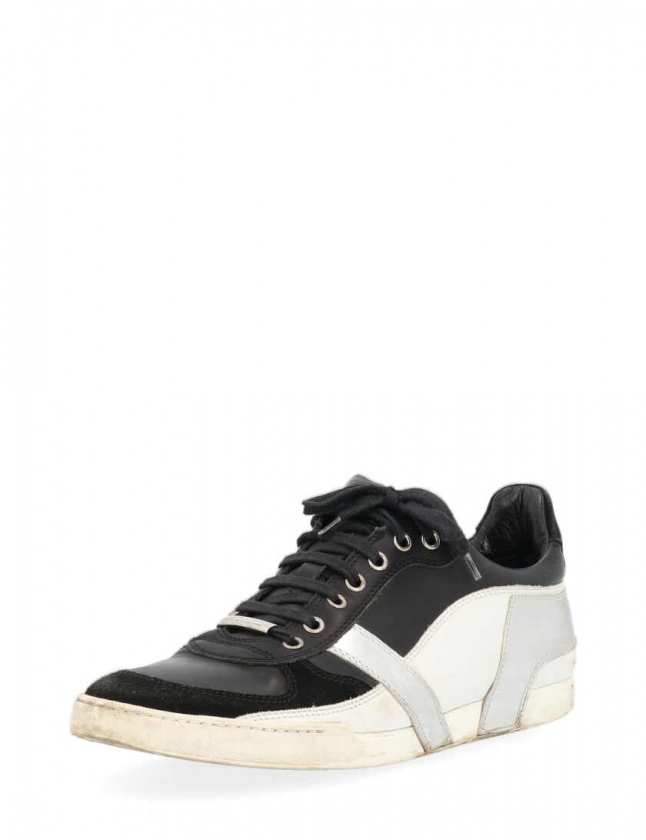 ディオールオム Dior HOMME スニーカー 黒 白 シルバー 41 シューズ