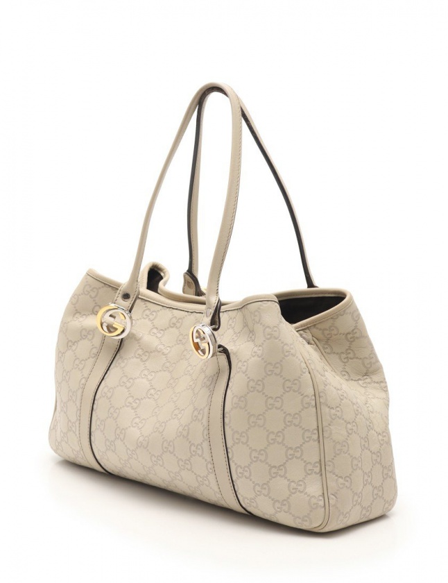 グッチ GUCCI トートバッグ GGツインズ グッチシマ アイボリー