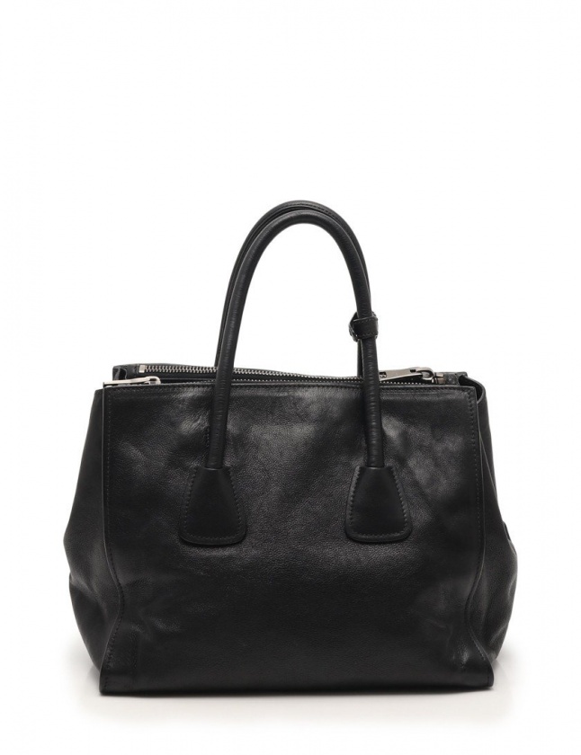 プラダ PRADA ハンドバッグ ショルダーバッグ GLACE'CALF 黒 プラダ PRADA ハンドバッグ ショルダーバッグ GLACE'CALF 黒