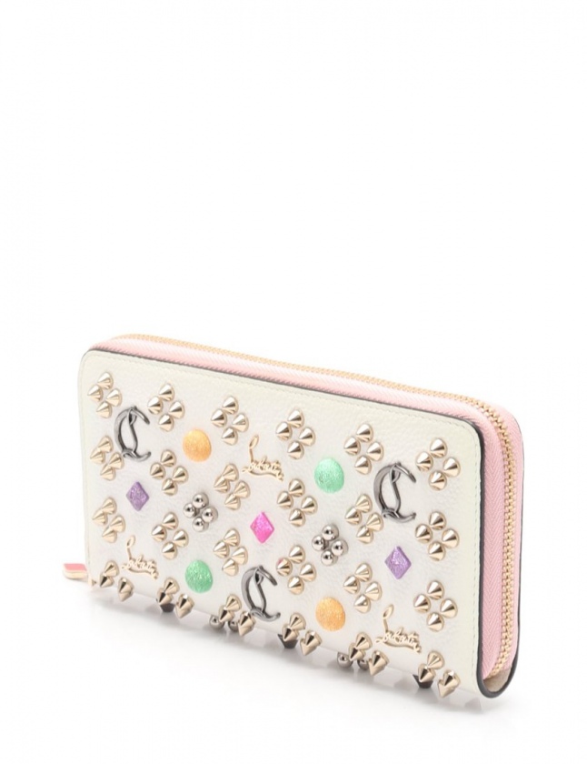 クリスチャンルブタン Christian Louboutin ラウンドファスナー長財布 パネトーネ 白 マルチカラー 小物 レザー レディース 114 ベクトルパーク