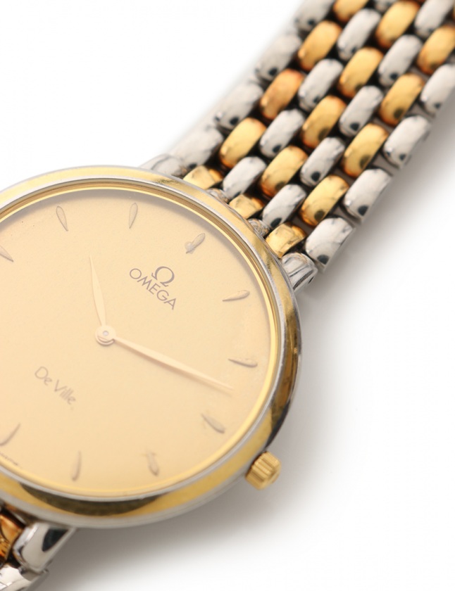 オメガ OMEGA 腕時計 レディース クオーツ デビル シルバー ゴールド 