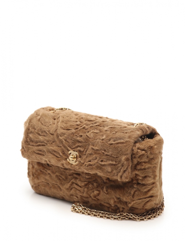 CHANEL チェーンショルダーバッグ ココマーク スエード キャメル