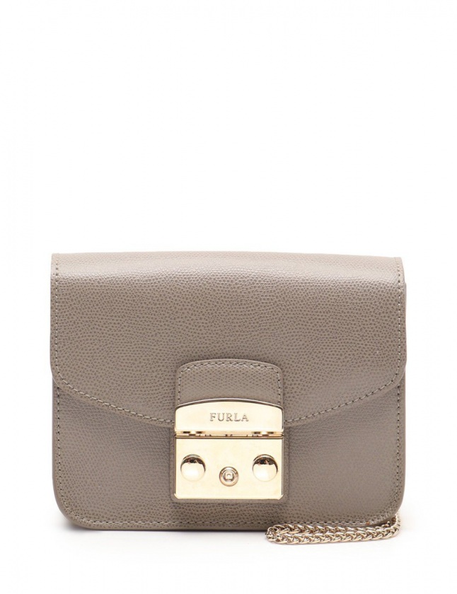 FURLA(フルラ) メトロポリス グレーベージュ チェーンショルダー レザー FURLA フルラ バッグ レディース チェーン ショルダーバッグ