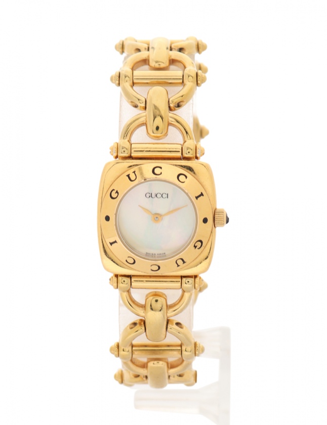 グッチ GUCCI 腕時計 バングルウォッチ レディース ゴールド 6400L GP 