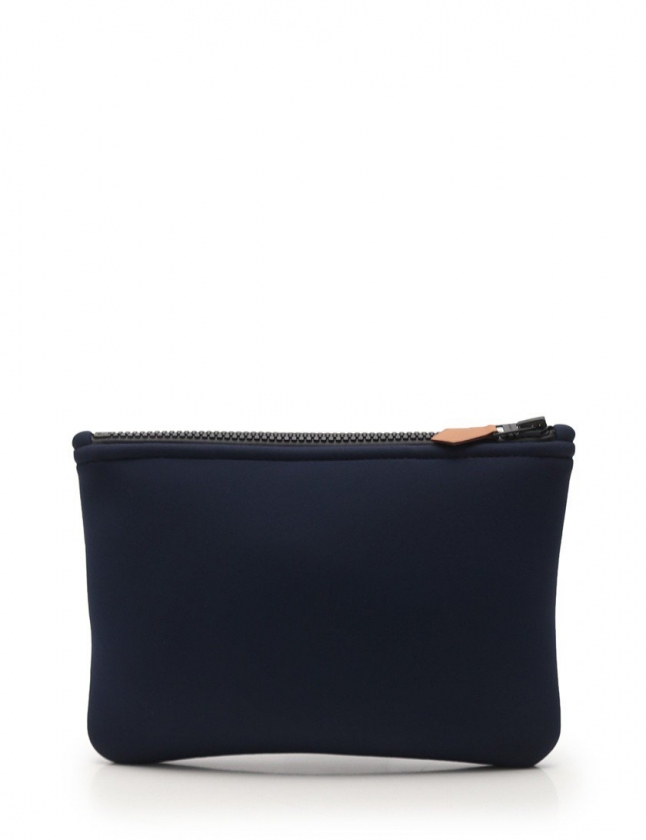 エルメス HERMES フラットポーチPM ネオバン ネイビー 小物 ネオプレン 