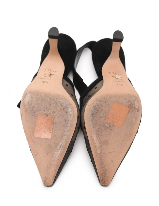 クリスチャンディオール Christian Dior パンプス ヒール 黒 34 1/2 