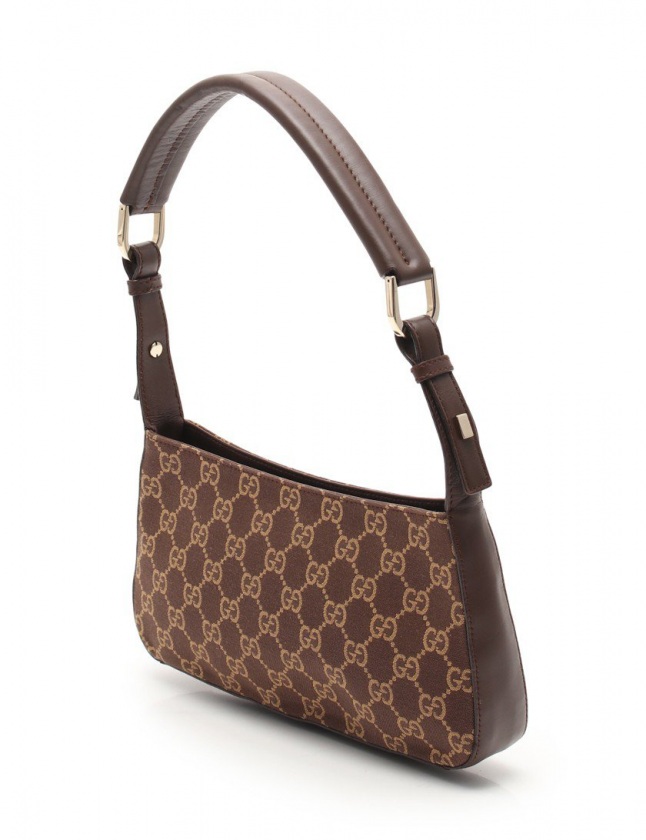 グッチ GUCCI ワンショルダーバッグ GGキャンバス 茶 001 4285  