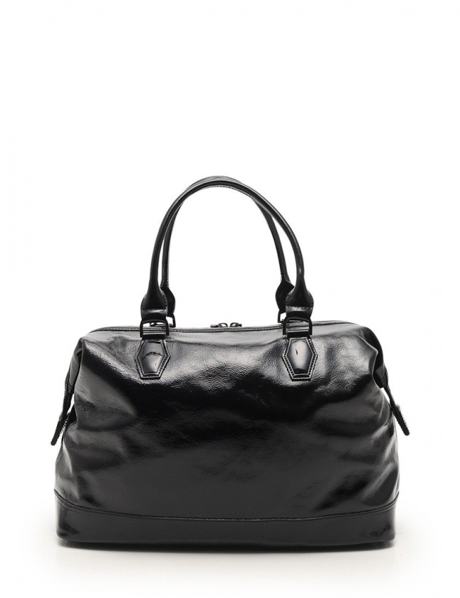 ロンシャン LONGCHAMP ボストンバッグ 黒 1746 173 001 エナメルレザー 