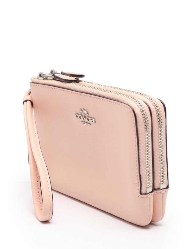 コーチ COACH ポーチ ダブルコーナージップリストレット ピンク 小物