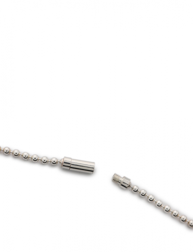 グッチ GUCCI ボールチェーンネックレス ダブル ドッグタグ シルバー