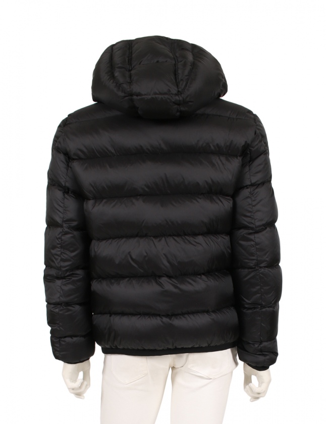 モンクレール MONCLER ダウンジャケット 黒 5 アウター ワンポイント 