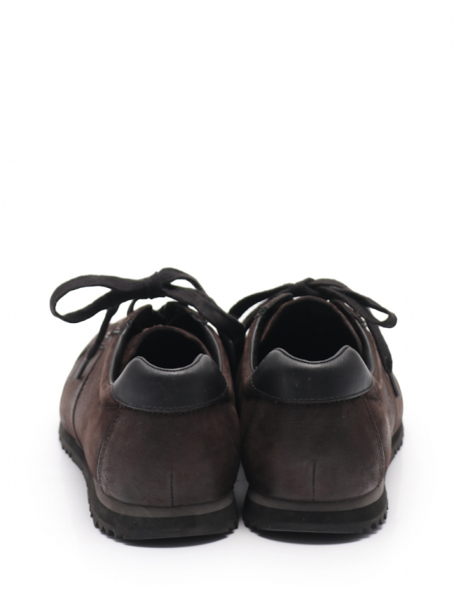 プラダスポーツ PRADA SPORT スニーカー 茶 黒 7 1/2 シューズ 26.5cm