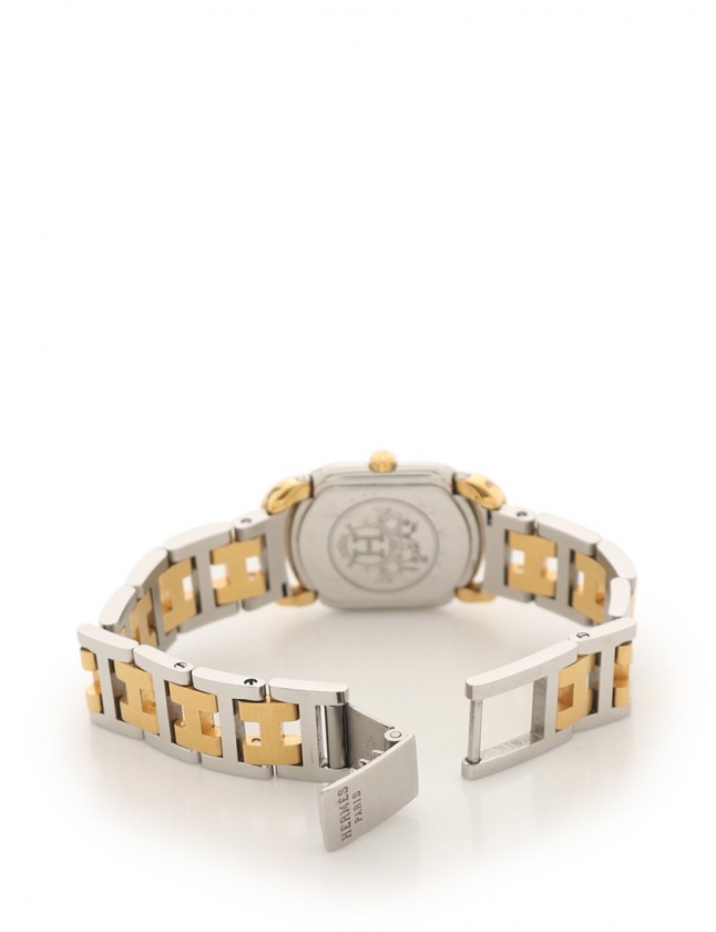 エルメス HERMES 腕時計 ラリー レディース シルバー ゴールド RA1.240