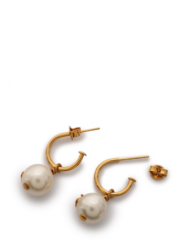 【美品】CHANEL パールピアス ピアス - メタル、レジン & コスチューム パール、ゴールド