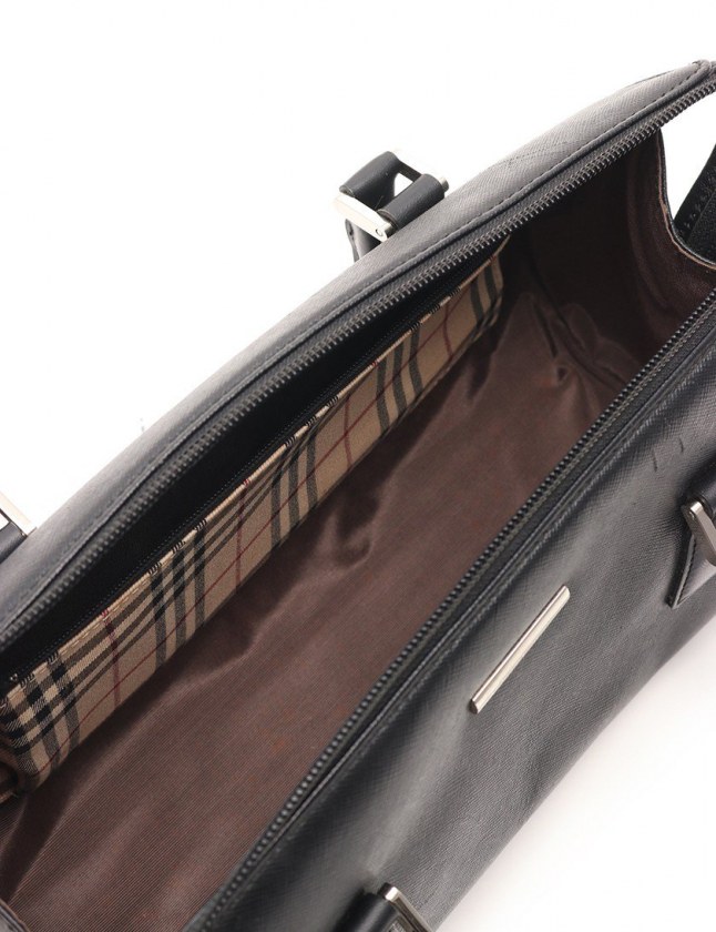 未使用品★Burberrys ブラック ドラムバッグ 箱付き BURBERRY バーバリー セカンドバッグ DOUBLE ZIP WASHBAG