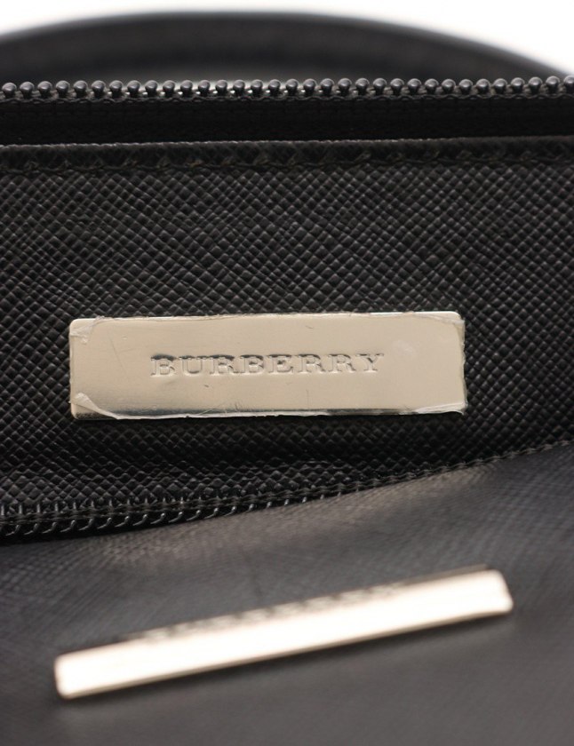 未使用品★Burberrys ブラック ドラムバッグ 箱付き バーバリー BURBERRY ハンドバッグ ドラムバッグ 黒 レザー