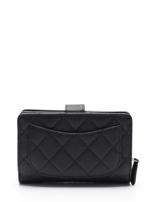 シャネル CHANEL 二つ折り財布 マトラッセ ココマーク 黒 小物