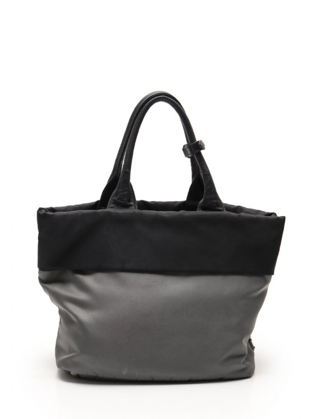 プラダ PRADA トートバッグ ショルダーバッグ 黒 グレー 1BG959