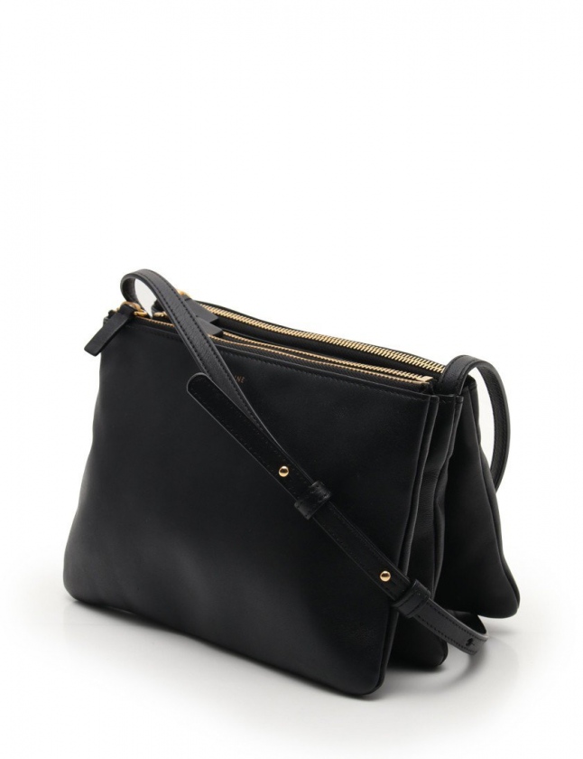 セリーヌ CELINE ショルダーバッグ トリオ スモール 黒 レザー