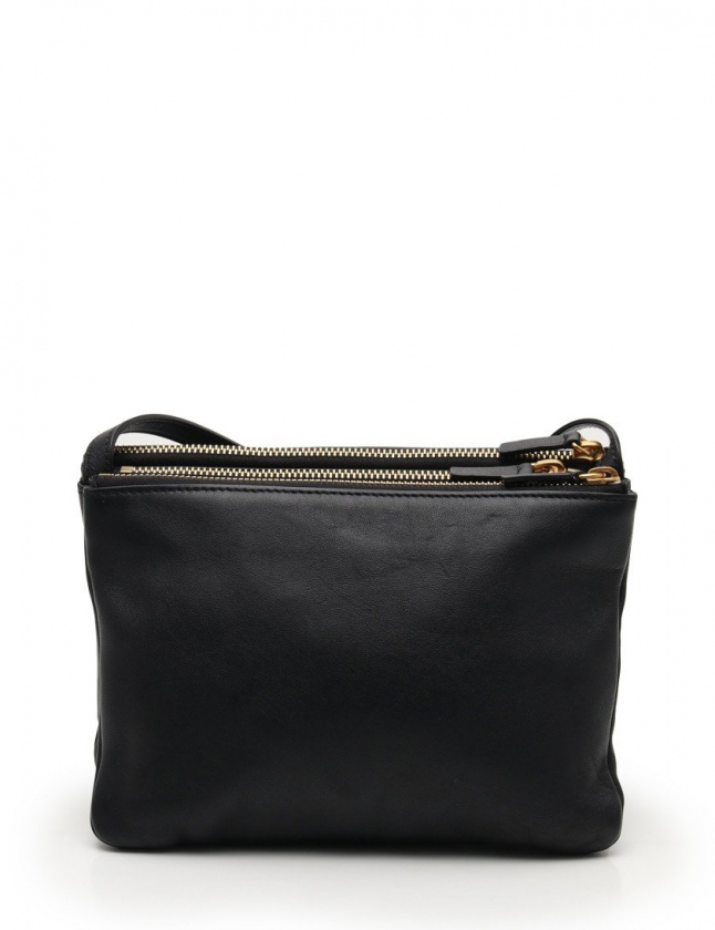 セリーヌ CELINE ショルダーバッグ トリオ スモール 黒 レザー
