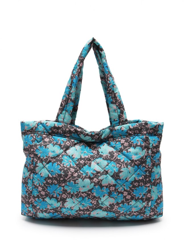 マークジェイコブス MARC JACOBS トートバッグ 花柄 水色 青 グレー  