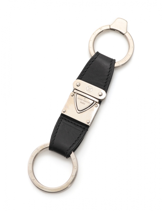 ルイヴィトン LOUIS VUITTON キーリング ポルト クレ ヴァレ ノマド 黒 