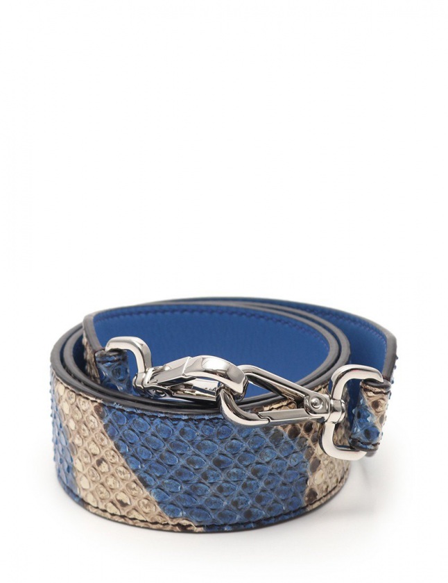 フェンディ FENDI ショルダーストラップ ストラップユー ベージュ 青 